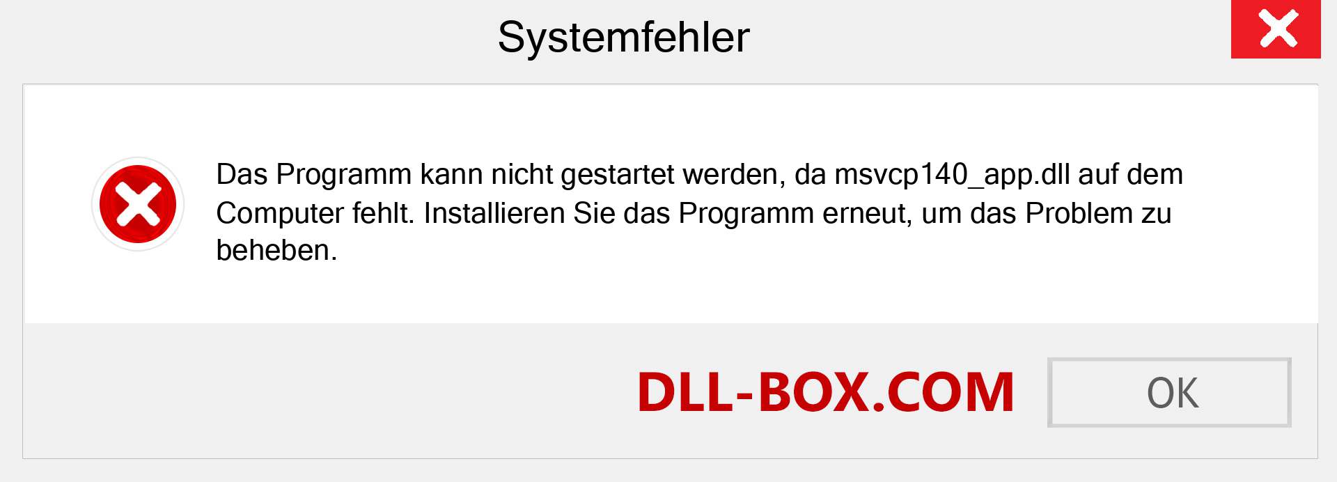 msvcp140_app.dll-Datei fehlt?. Download für Windows 7, 8, 10 - Fix msvcp140_app dll Missing Error unter Windows, Fotos, Bildern